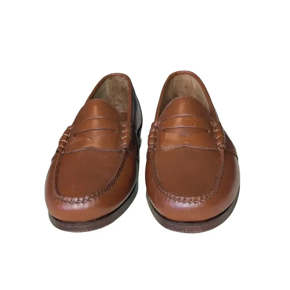 Polo Ralph Lauren Bench Made USA Admiralty Beefroll Penny Loafers Sz 9 NIB - Picture 8 of 14